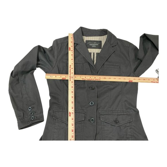 Eddie Bauer Women's Utility Jacket, Size 4, Charcoal Black Multi-Flap Pockets - Picture 6 of 16